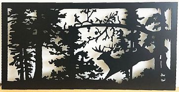 deer buck custom railing panel